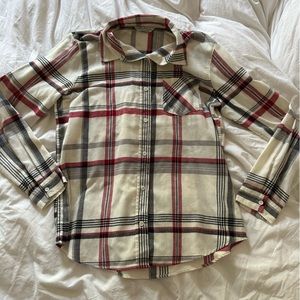 White grey black & red flannel!